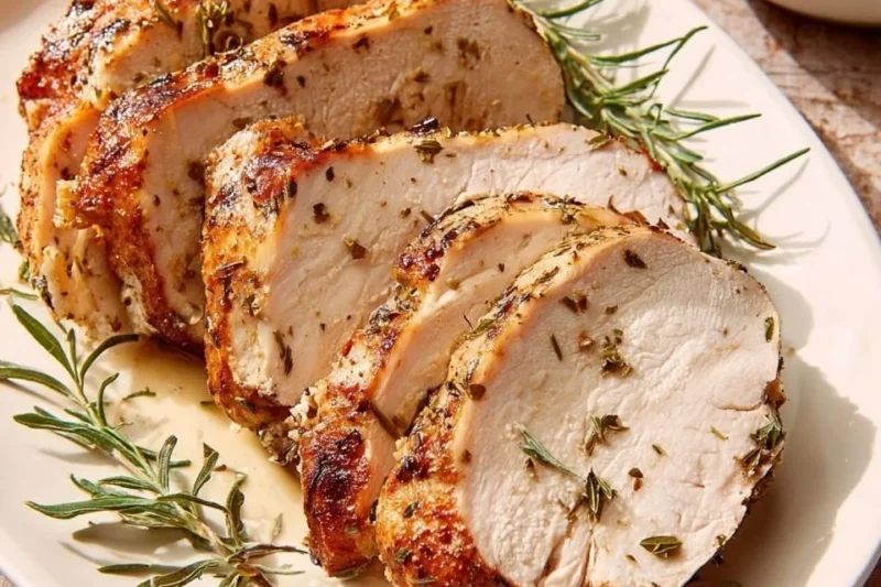 Air Fryer Garlic Herb Turkey Breast