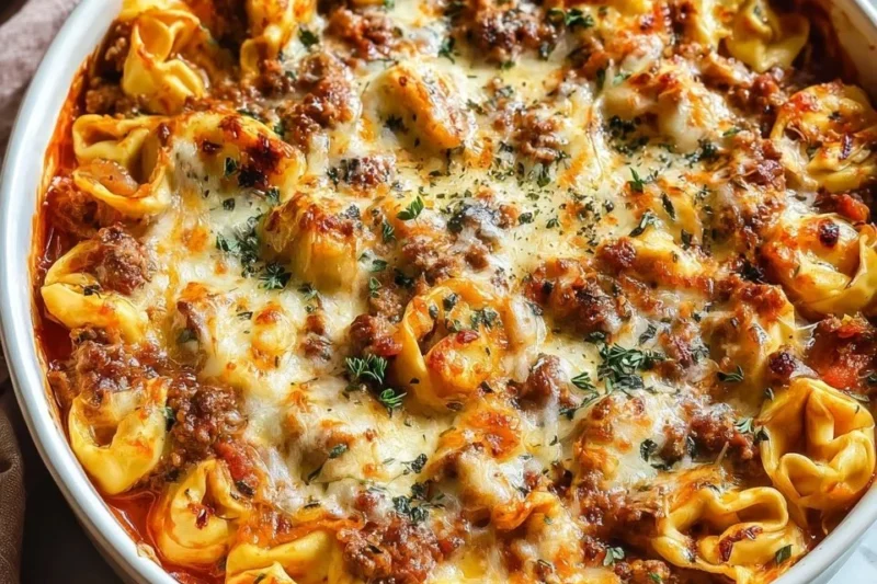 Beefy Tortellini Bake