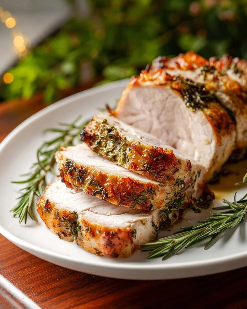 Boneless Butterball Turkey Roast cooked to perfection, golden brown and juicy.