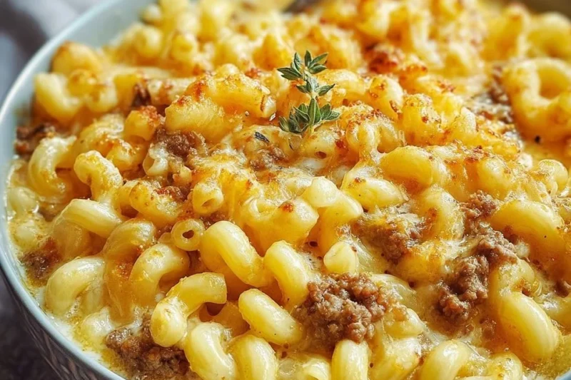 Cheesy Macaroni Hamburger Dish