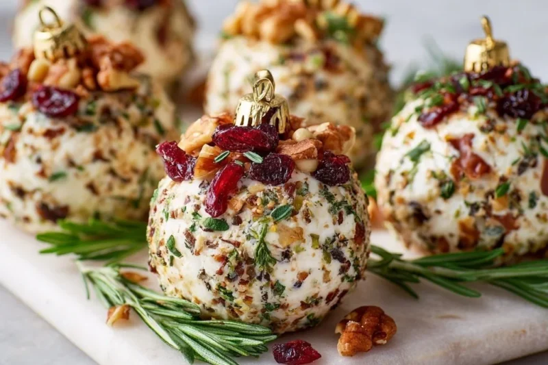 Christmas Ornament Cheese Balls