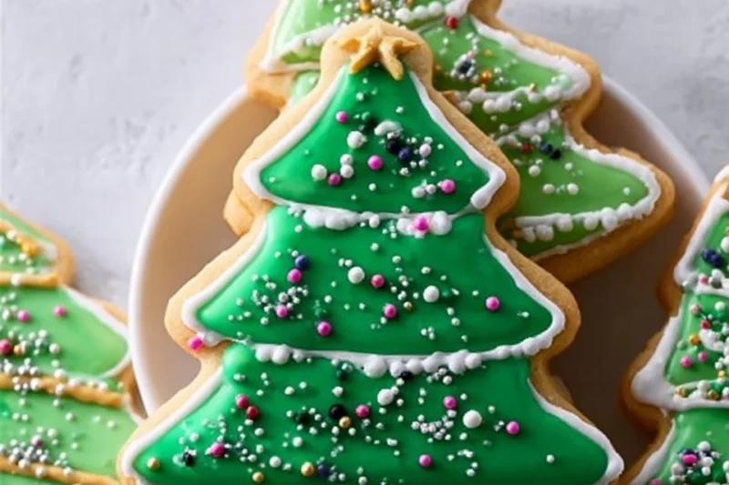 Christmas Tree Sugar Cookies