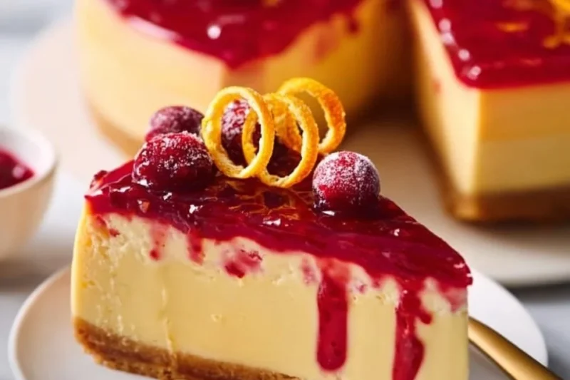 Cranberry Orange Cheesecake