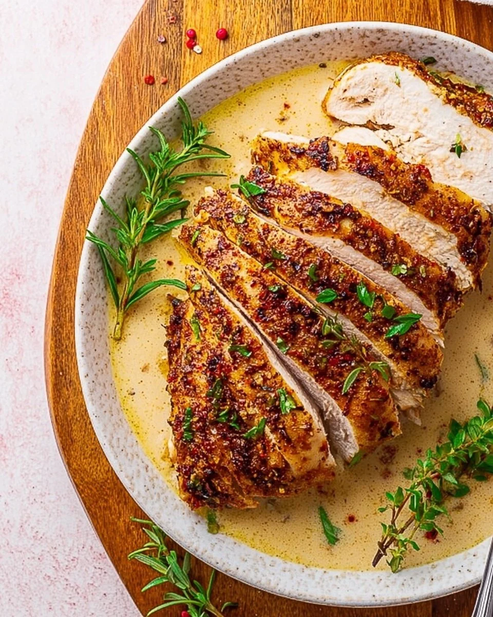 Deliciously cooked Crock-Pot turkey breast served on a platter.