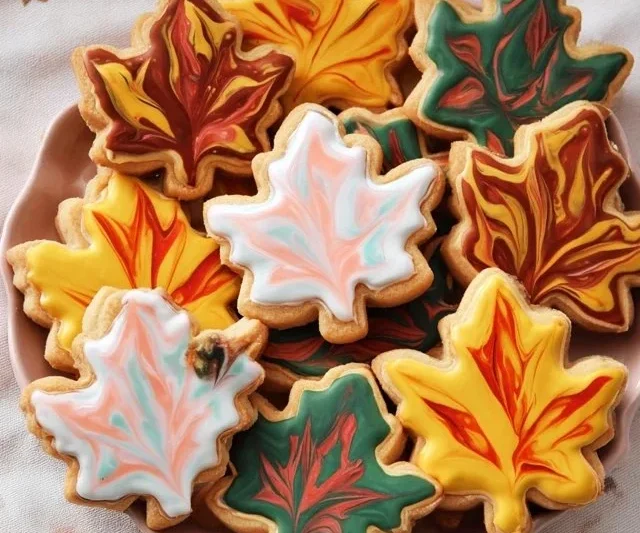 Decorated Thanksgiving Sugar Cookies
