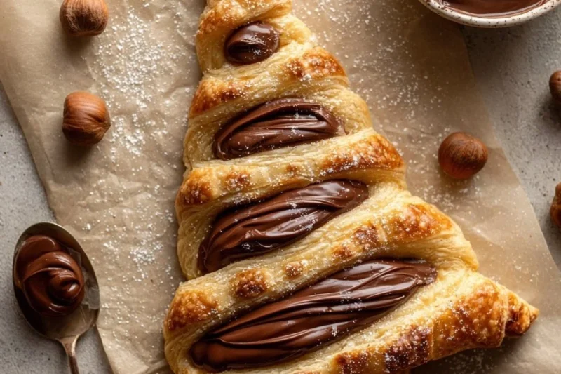 Nutella Christmas Tree Puff Pastry