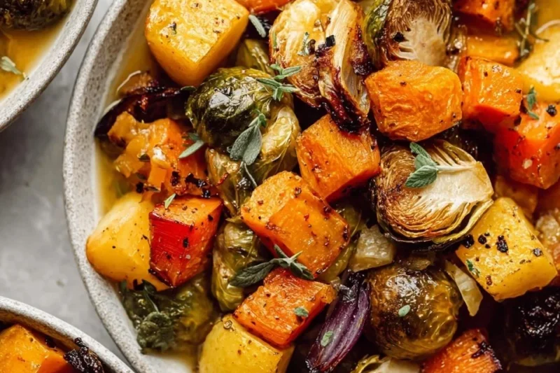 One Pan Roasted Fall Harvest Vegetables