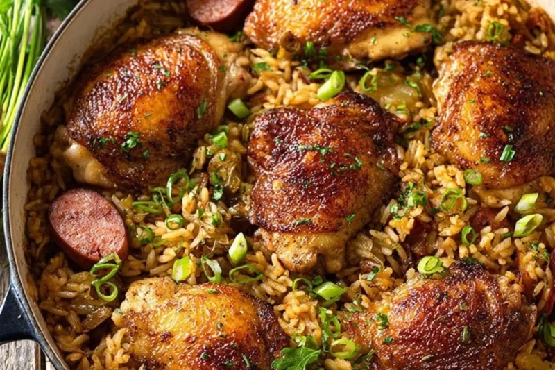 One Pot Chicken and Dirty Rice