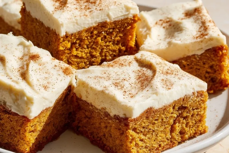 Pumpkin Bars with Cream Cheese Frosting