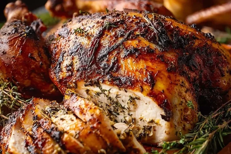 Spatchcocked Traeger Turkey