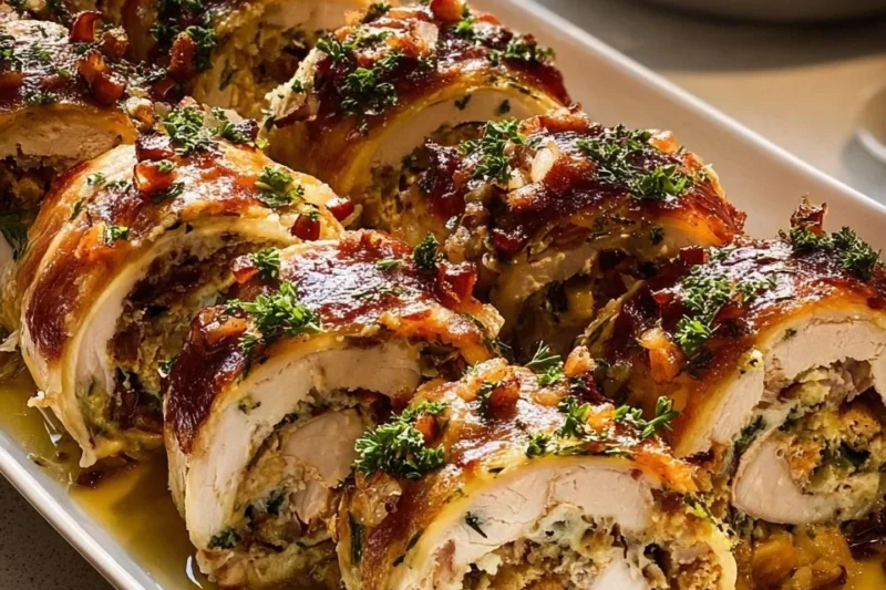 Turkey and Stuffing Roll-Ups