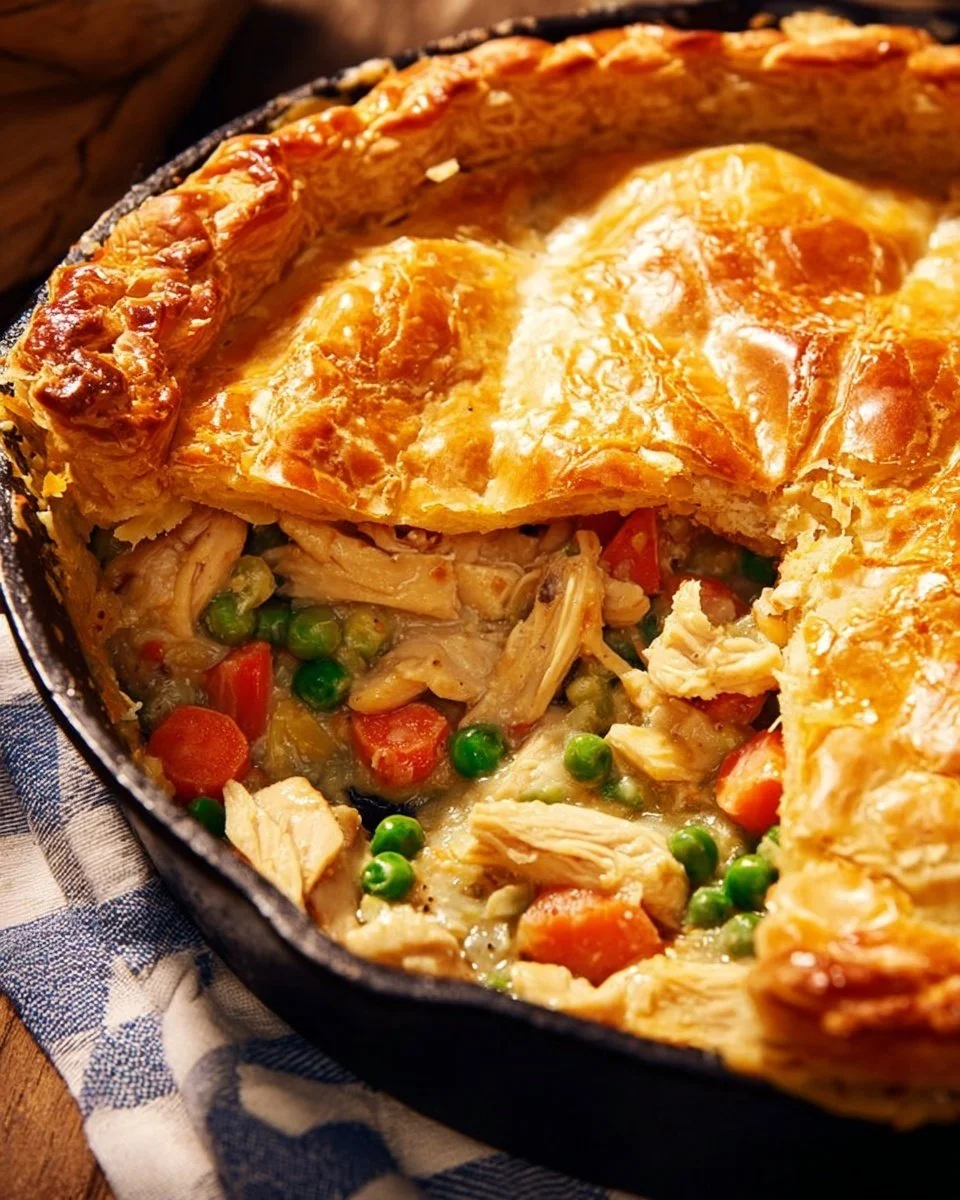 Delicious Turkey Pot Pie with flaky crust and savory filling