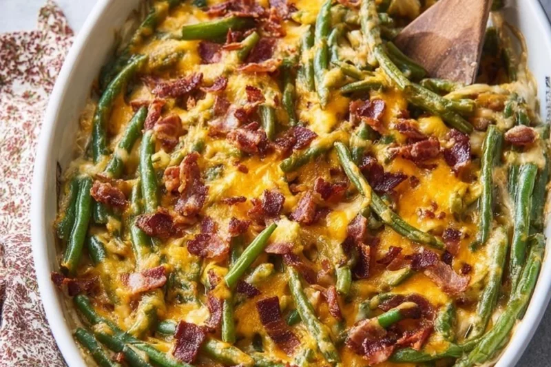 Cheesy Green Bean Casserole Recipe for a Delicious Holiday Dinner