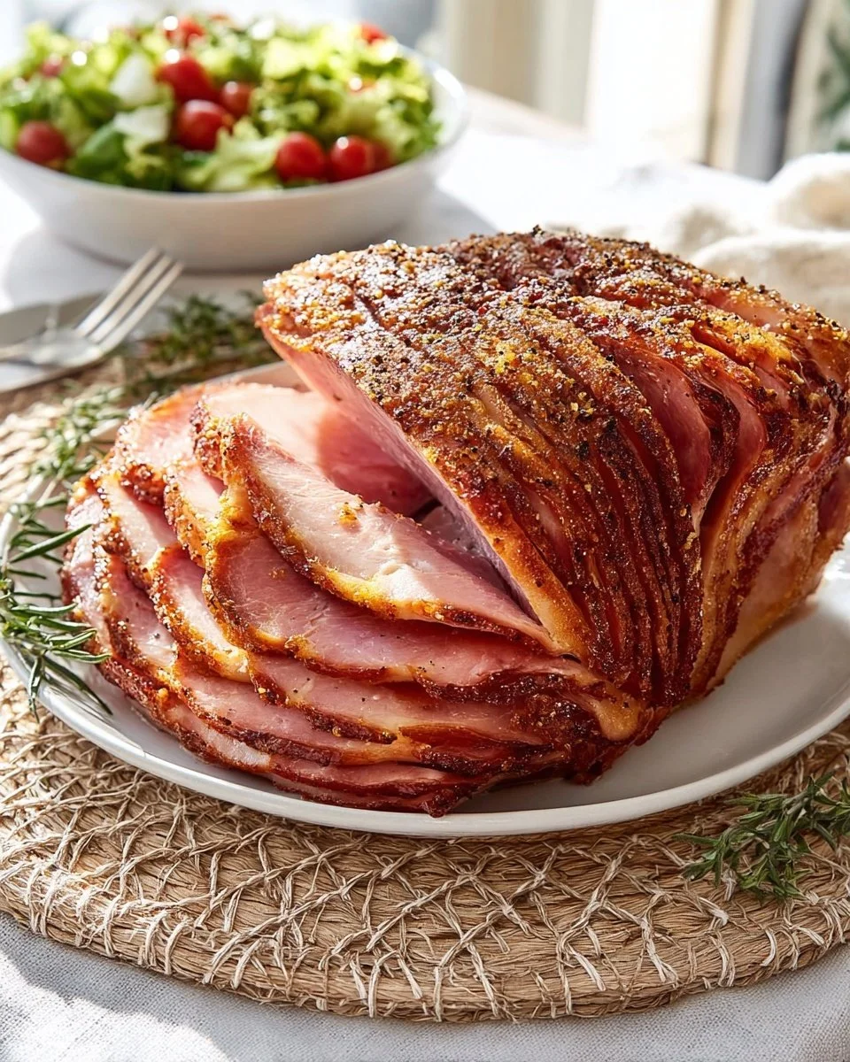 Delicious Coca-Cola slow cooker ham ready to serve for dinner