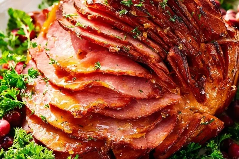 Crockpot Honey Mustard Glazed Ham
