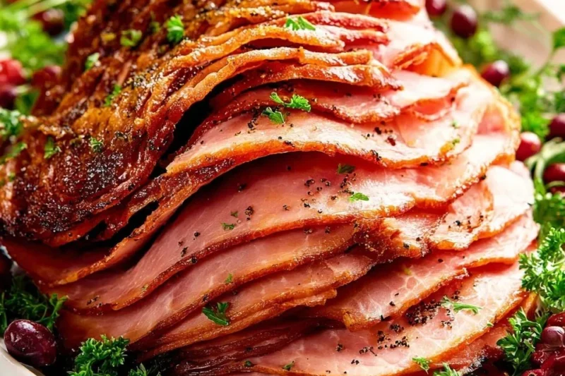 Crockpot Honey Mustard Glazed Ham Recipe for Christmas and Holiday Dinners