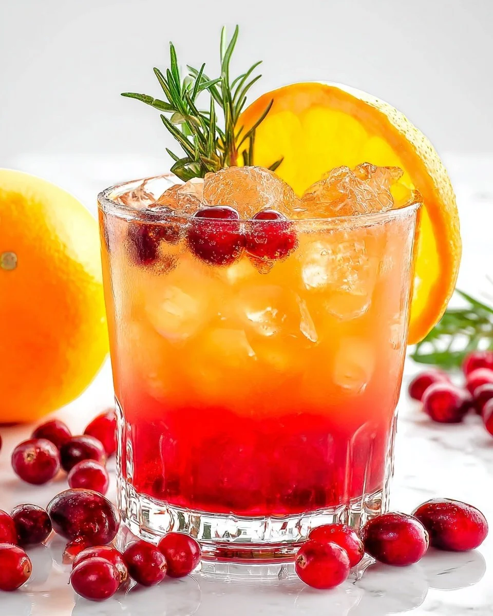 A festive bowl of easy Christmas punch filled with fruit and garnishes.