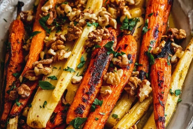 Easy Honey Roasted Carrots and Parsnips