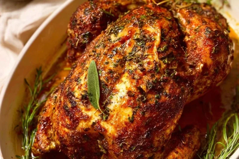 Garlic Herb Butter Roasted Chicken