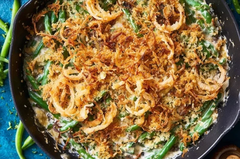Green Bean Casserole with Crispy Fried Shallots – A Holiday Crowd-Pleaser