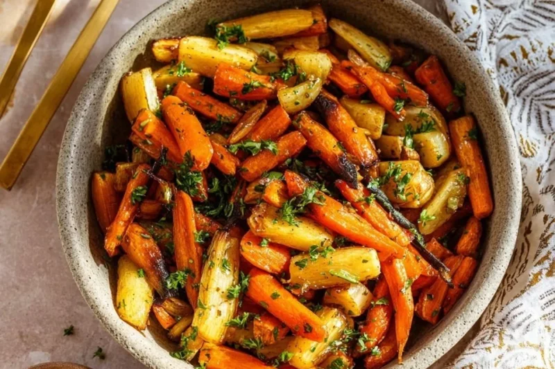 Honey Roasted Carrots and Parsnips