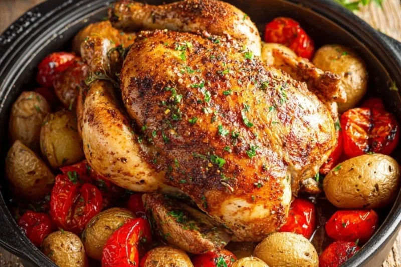 Moroccan Roast Chicken and Potatoes