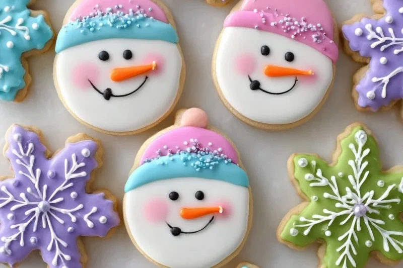 Snowman Face Cookies